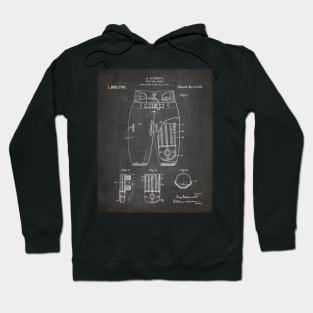 Football Pants Patent - Football Art - Black Chalkboard Hoodie